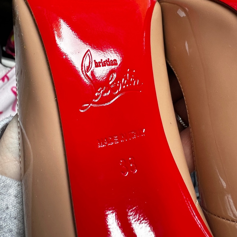 Louboutin 100mm patent leather heels - Picture 3 of 13